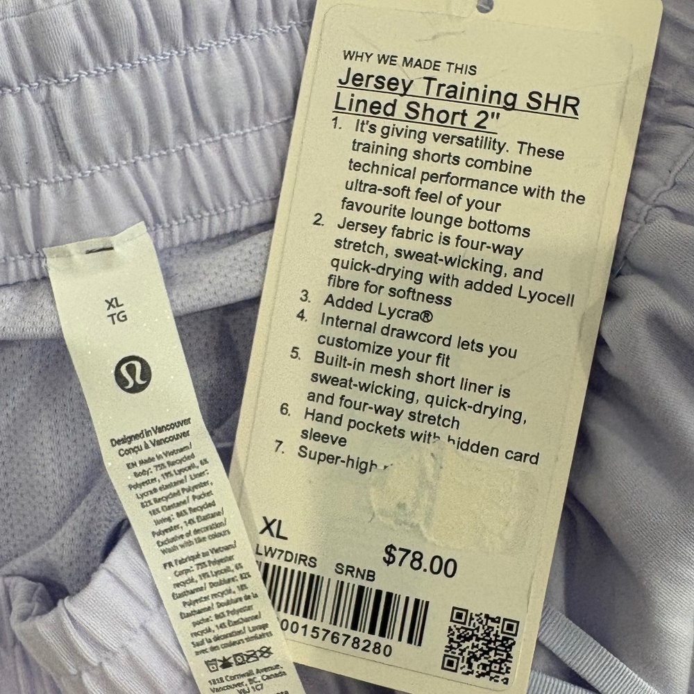 Lululemon Jersey Training SHR short 2” - Picture 4 of 4